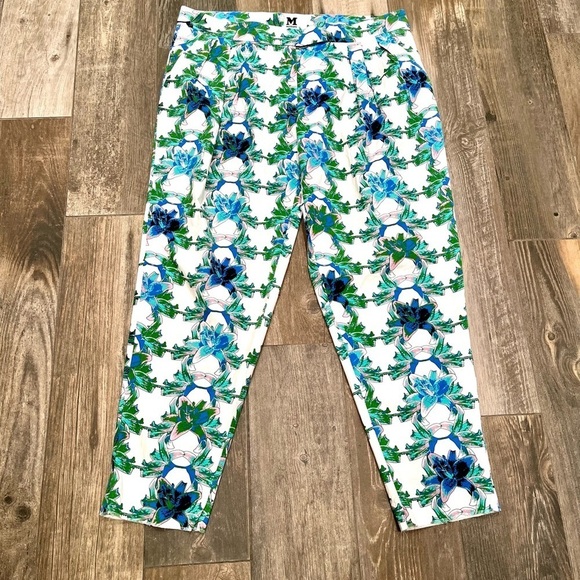 M Missoni Floral Cropped Trousers Pants Size 46/ US 14 - Picture 5 of 13